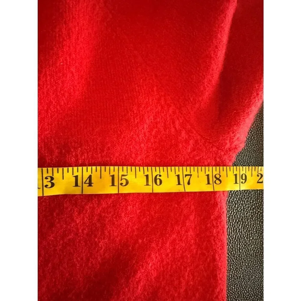 J. Crew Roll Neck Bright Red Marino wool blends Knit Sweater size XS